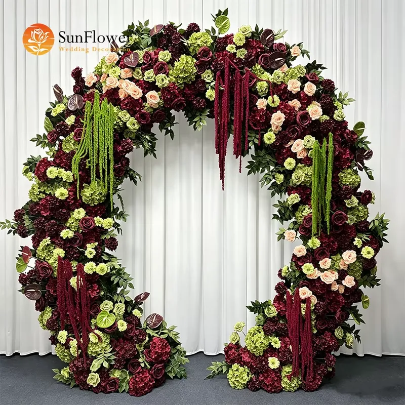 Wedding Arch Flower - Arco de flores con borlas colgantes