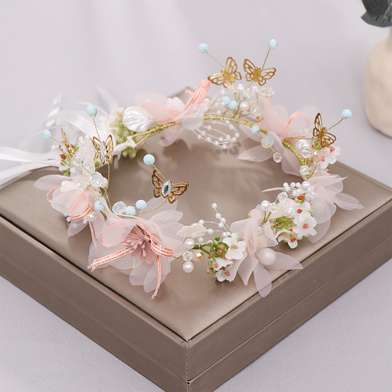 Wedding Arch Flower - Diadema de Flores para Mujer y