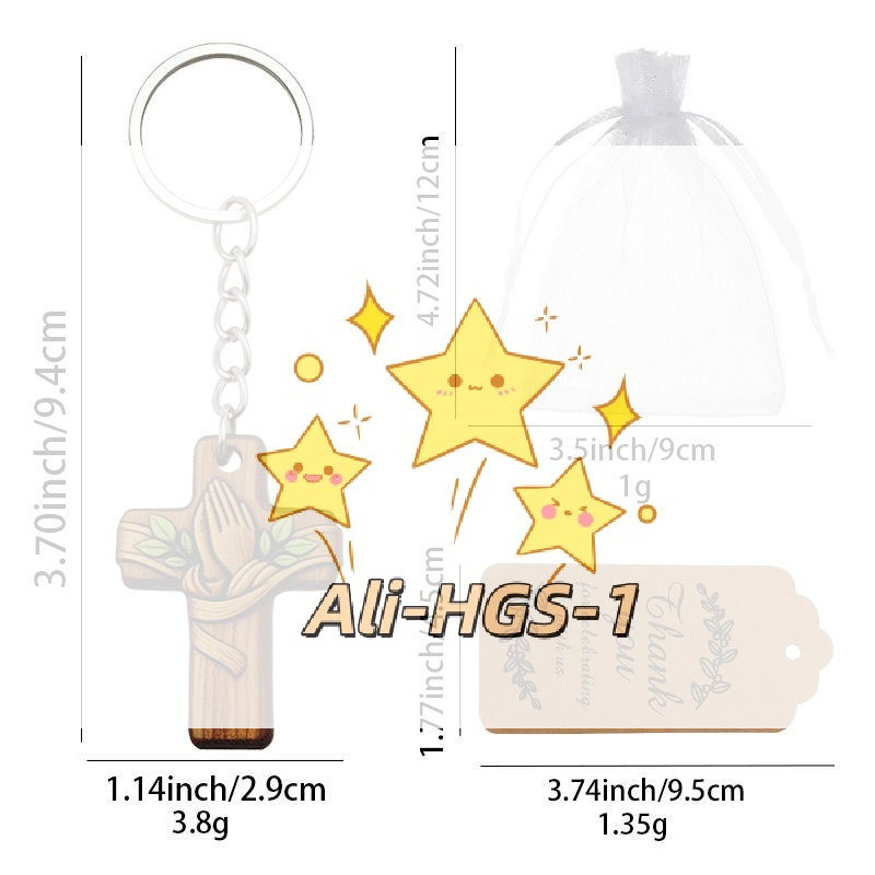 Wedding Supply In Bulk - 1/3 piezas/1 set Llavero de cruz