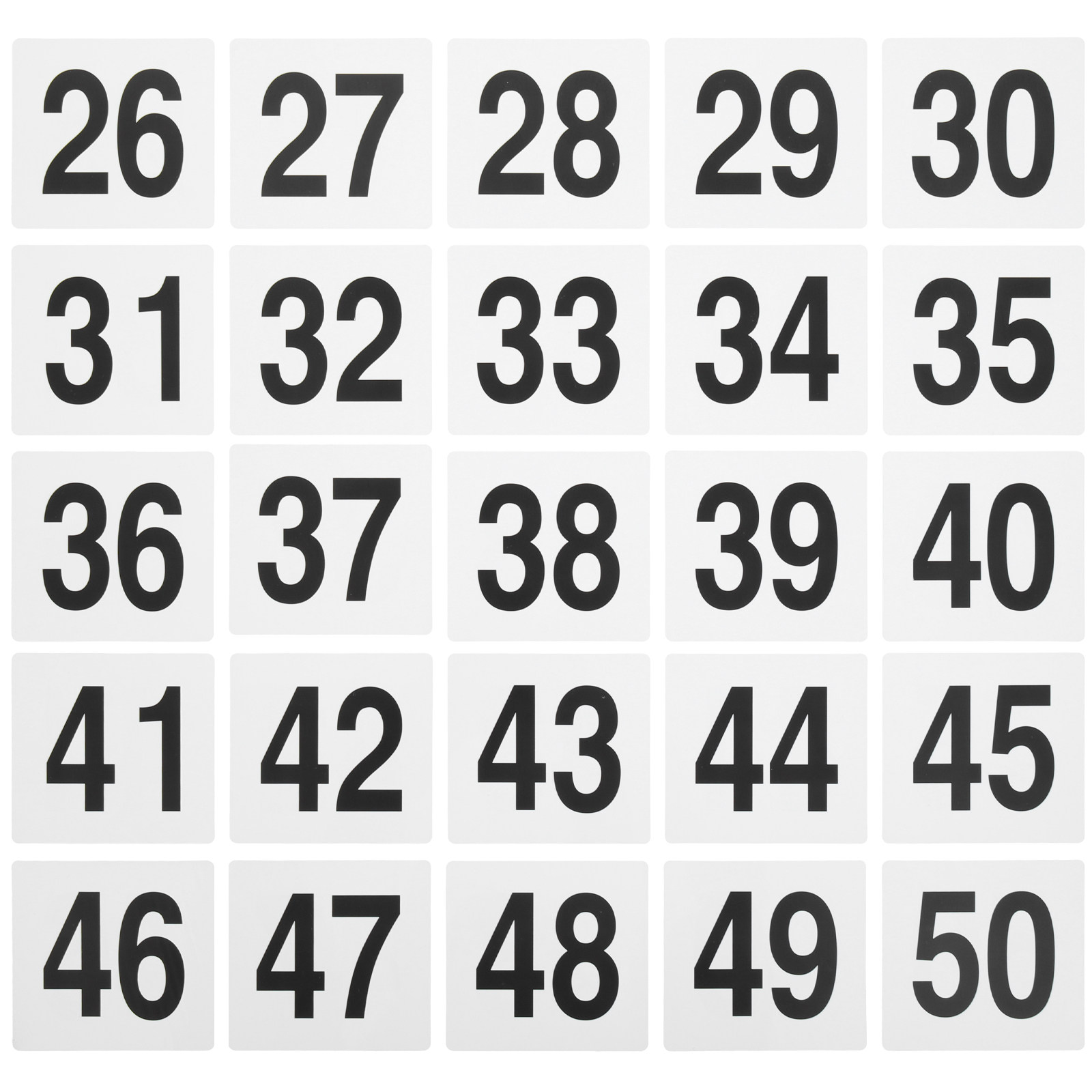 Wedding Solution - 25 Piezas de Letreros Numerados para