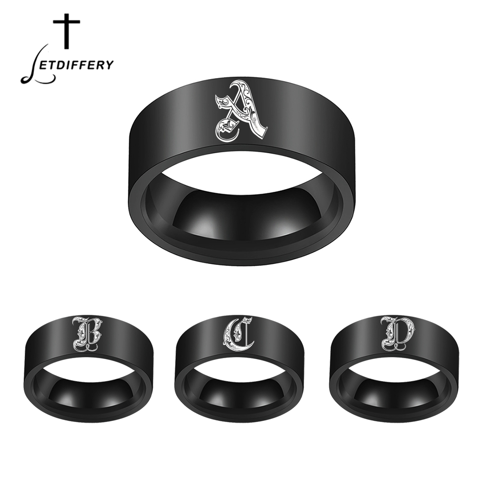 Wedding Z - Letdiffery, anillos con iniciales grabadas personalizadas
