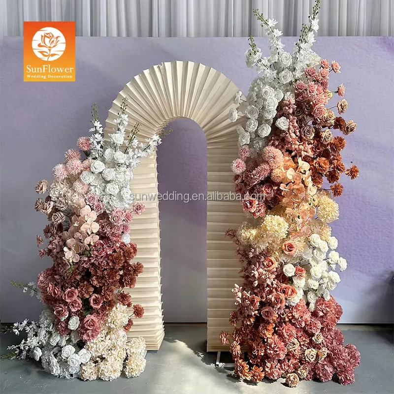 Arco de Flores de Seda con Mar - Wedding Arch Flower reseña y precio