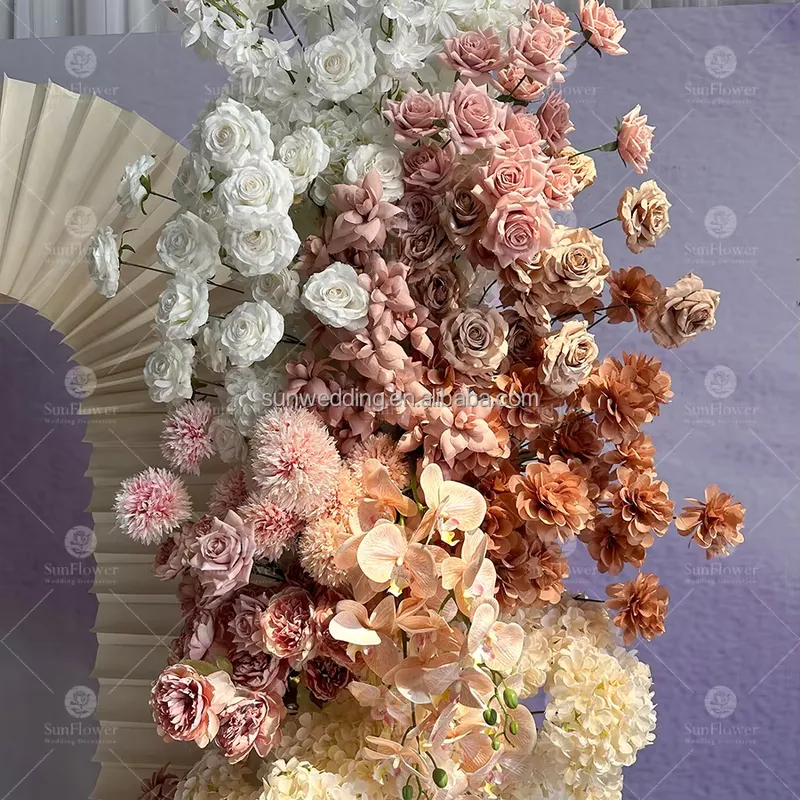 Arco de Flores de Seda con Mar - Wedding Arch Flower reseña y precio