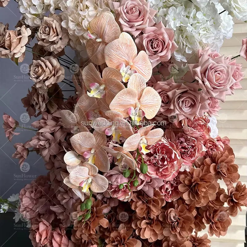 Arco de Flores de Seda con Mar - Wedding Arch Flower reseña y precio