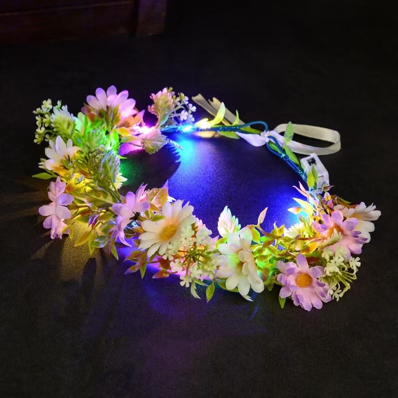 Corona de flores con luz LED,  - Wedding Arch Flower reseña y precio